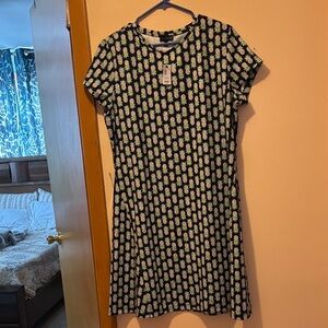 The Limited Black and Green Mini Dress